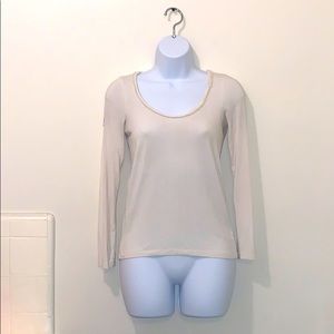 Women’s Zara Long Sleeved Beaded Neckline Top